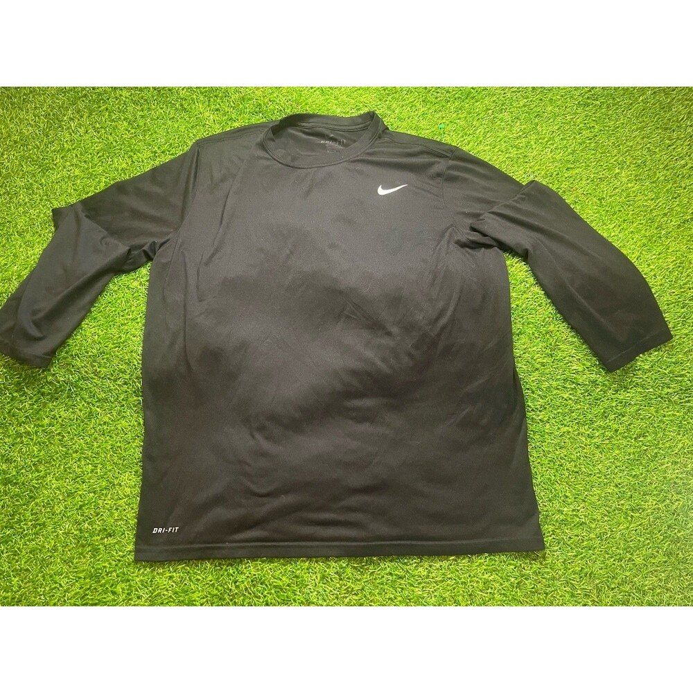 The Nike  Shirt Men Black Extra Large Long Sleeve  Dri Fit Athletic Size XL